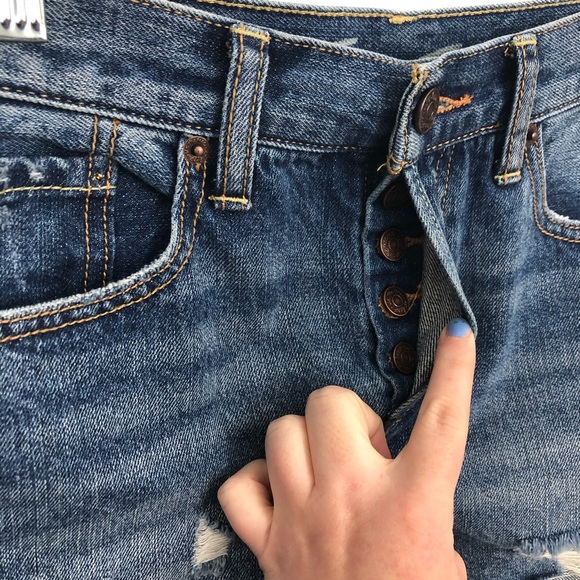 Free People Distressed Sofia High Rise Shorts NWT Size 25 Byron Bay - Picture 8 of 13